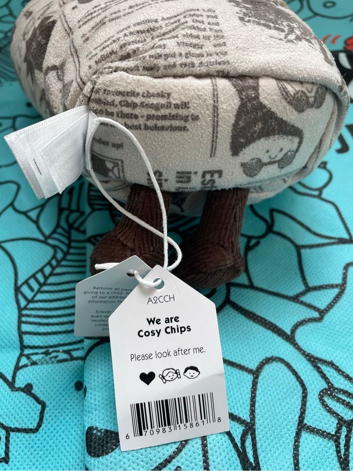 Peluche Jellycat Fish And Chips We Are Cosy Chips - photo numéro 5