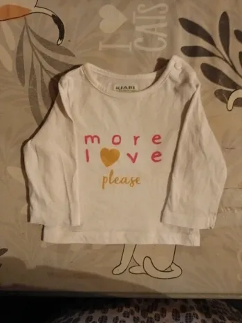 Tee-shirt fille 1 mois