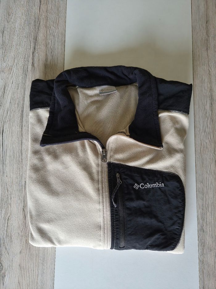 Veste Polaire Columbia XL - Beige et Noir - photo numéro 1