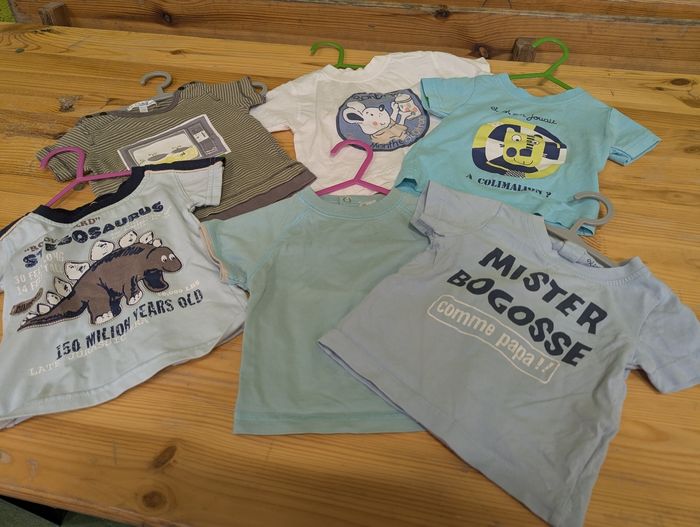 Lot 6 t-shirts 3 mois - photo numéro 2