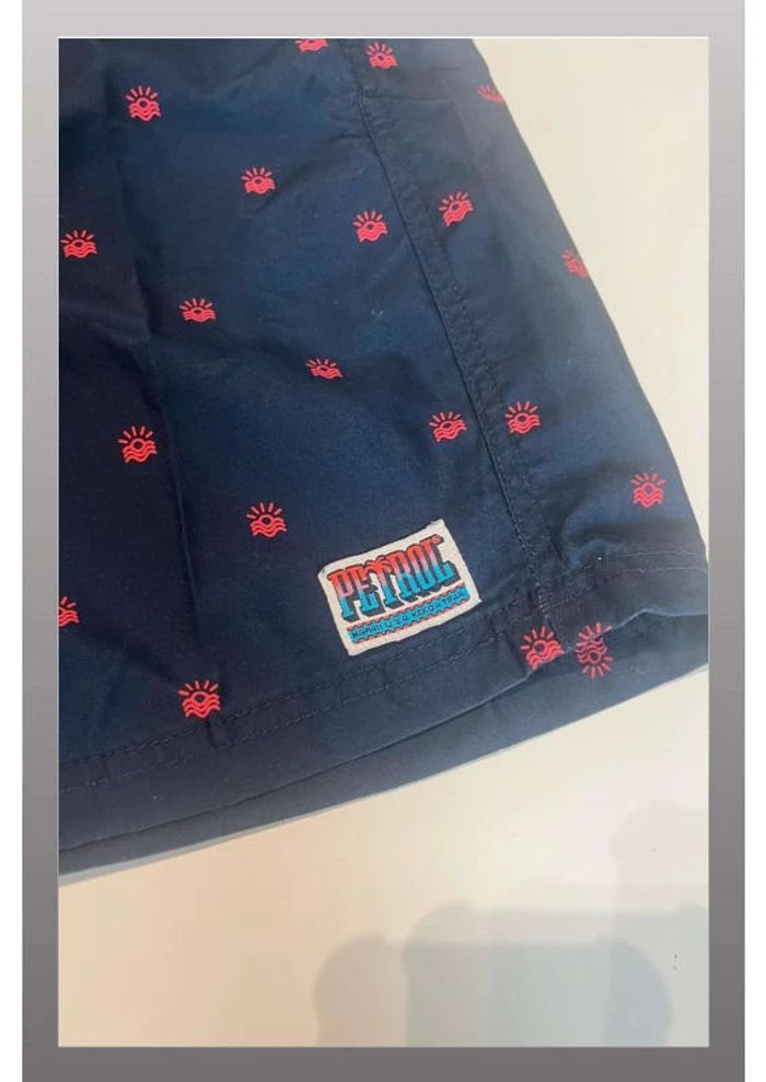Short de bain bleu marine et rose avec des soleils Petrol Taille XXL - photo numéro 2