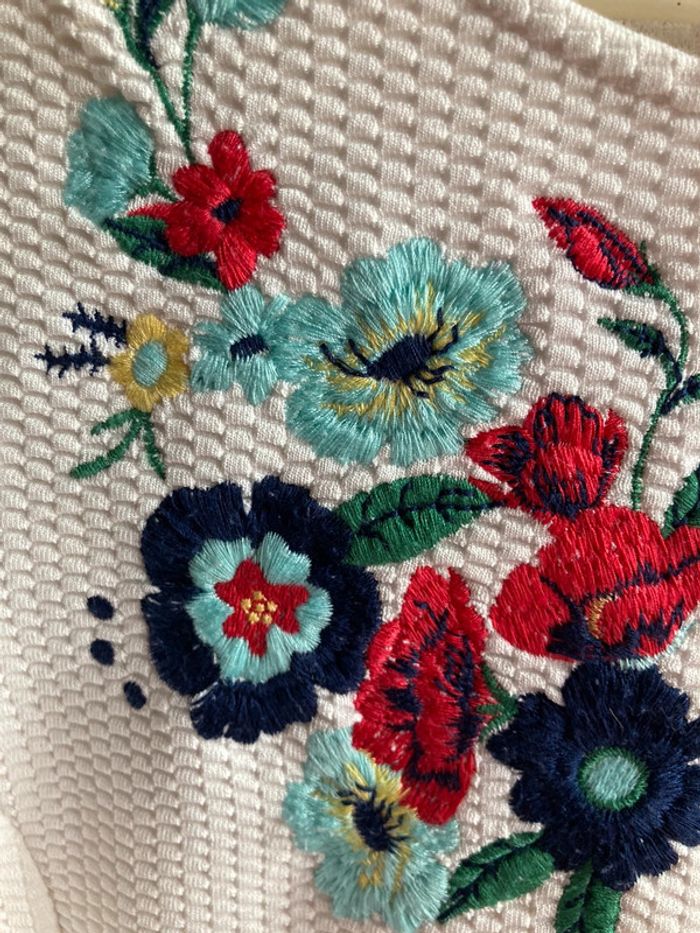 Superbe tunique chaude dentelle et broderies bohème Vintage - photo numéro 5