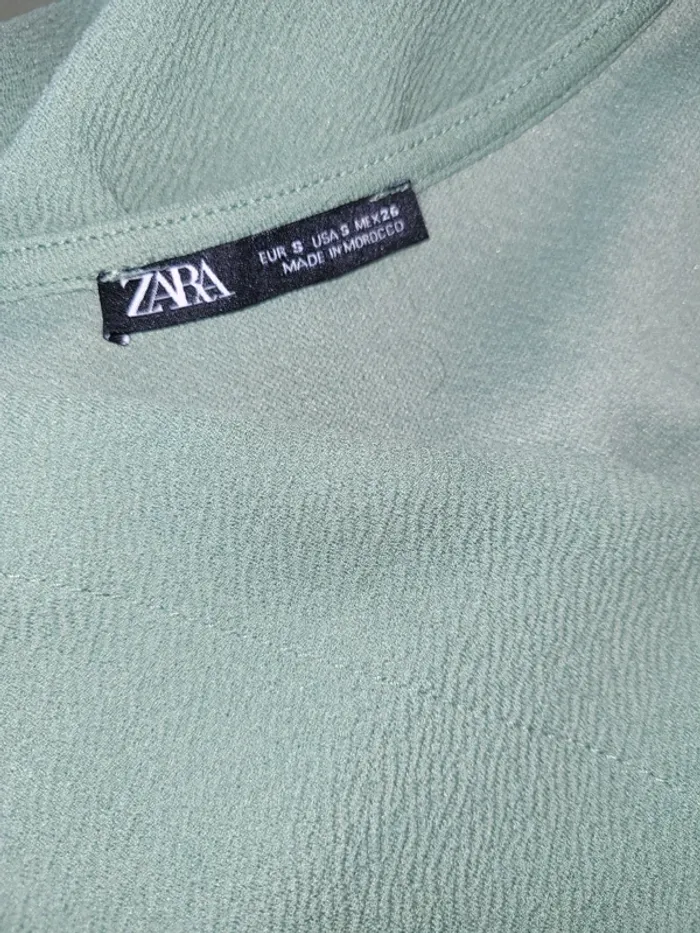 Robe kaki zara midi - photo numéro 4