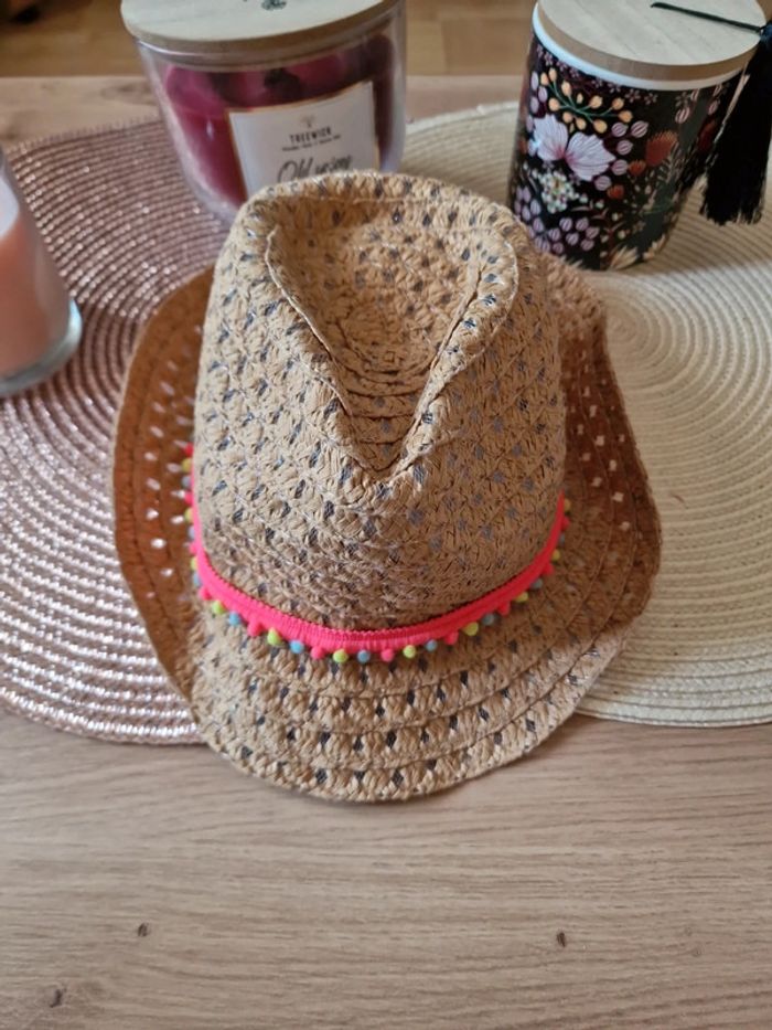 Chapeau de paille taille 52 - photo numéro 2