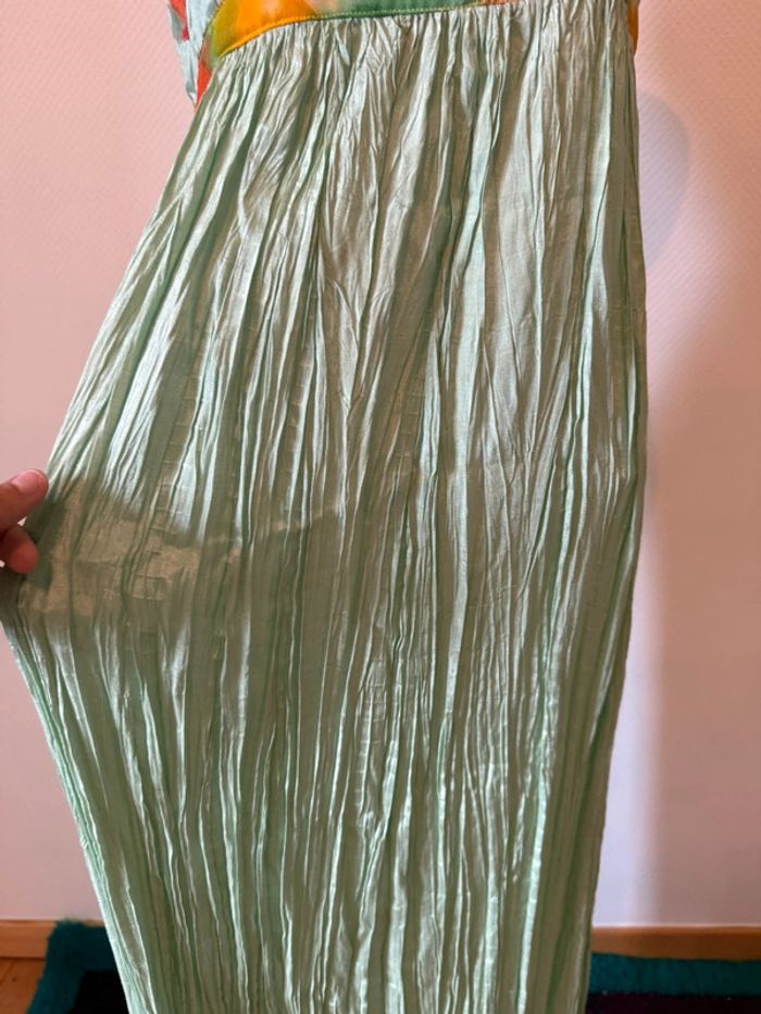 Robe vintage en très bon état taille M tribal verte - photo numéro 4
