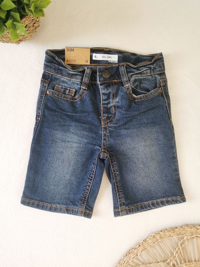 Bermuda slim en jean Kiabi 4 Ans
