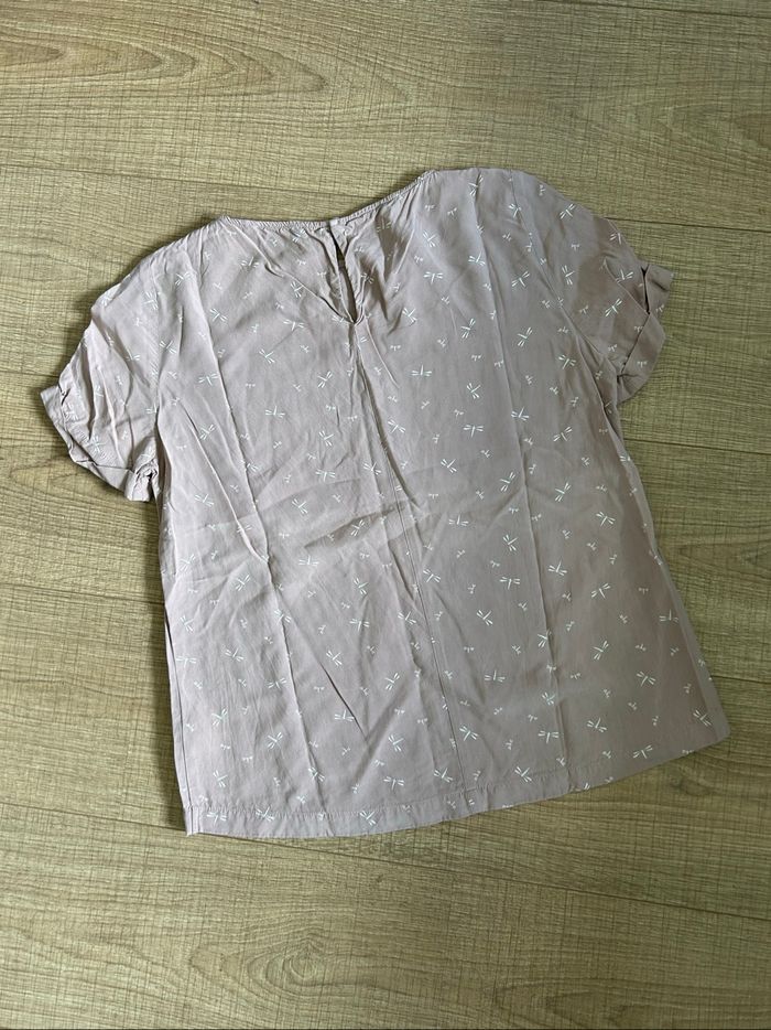 Blouse beige à manches courtes Esprit taille S excellent état - photo numéro 8