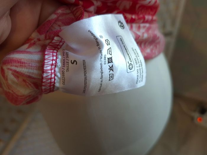 Joli Débardeur Tropical Rouge femme TS/ 36 - photo numéro 7