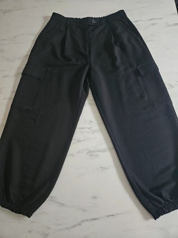 Bershka pantalon noir cargo taille XL