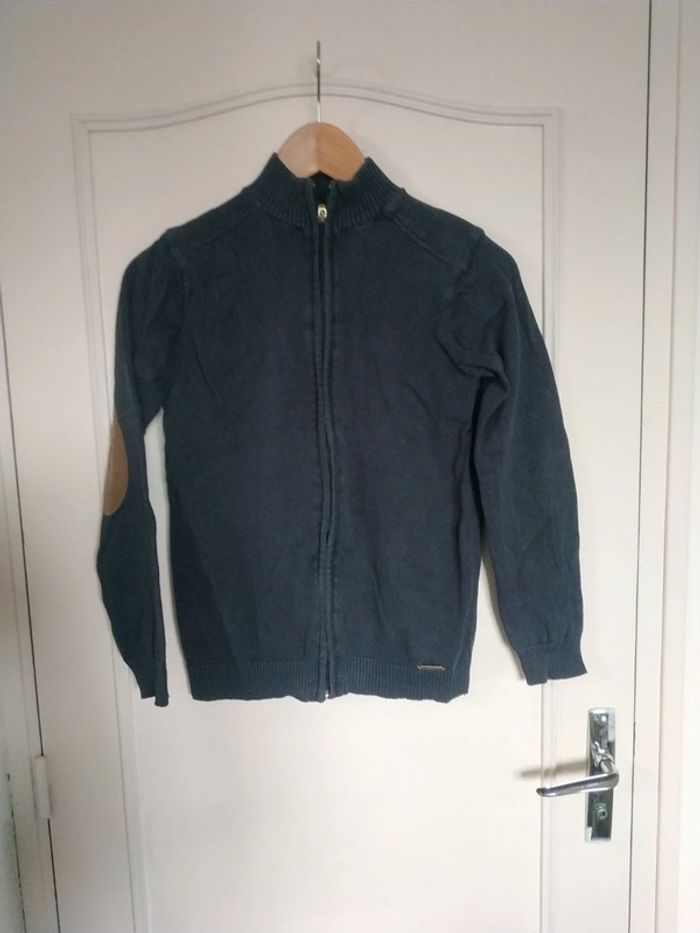 Gilet zippé bleu inextenso 12 ans