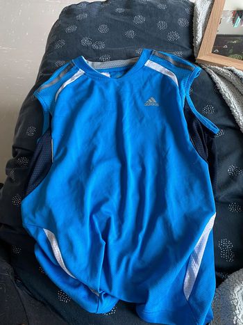 t shirt sport adidas bleu