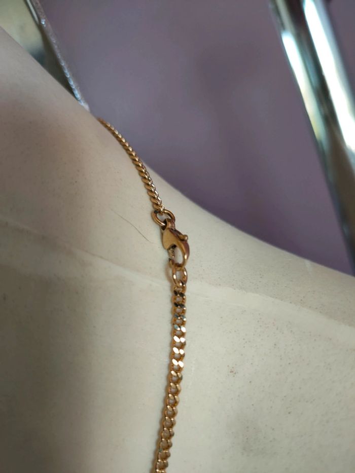Collier vintage doré et strasse - photo numéro 9