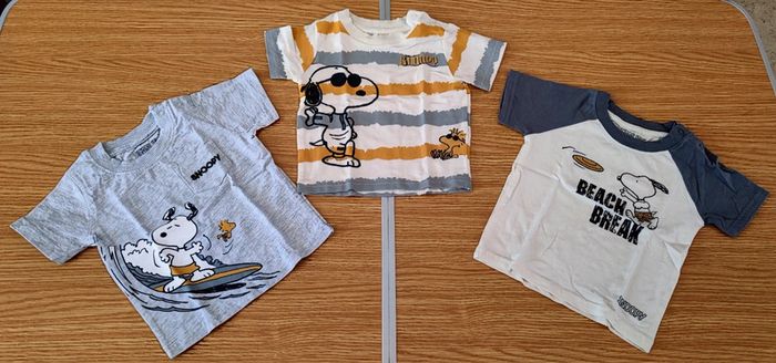 8 tee-shirts Disney 🧸 Peanuts🐶 et petits cailloux 6 - 9 mois 💞 - photo numéro 2