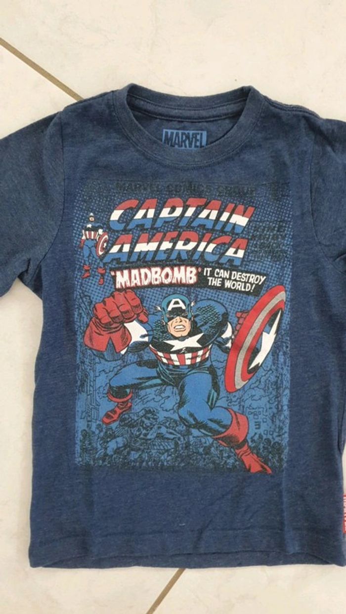 T-shirt ML garçon Captain America 4 ans CH - photo numéro 3