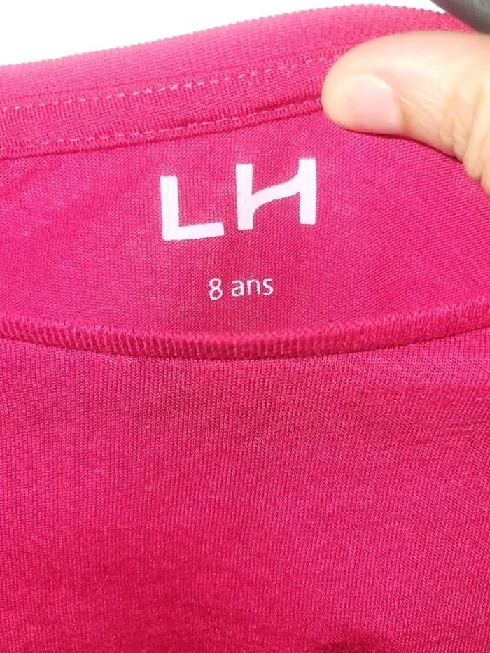 T-shirt manches longues rose La Halle Taille 8 ans - photo numéro 3