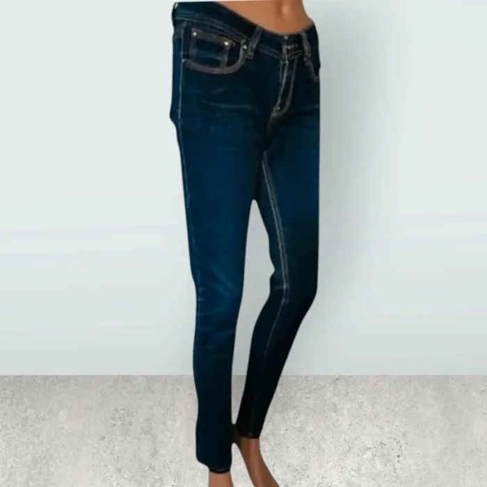 Jean Monday , coupe slim fit ,taille basse ,texture stretch - photo numéro 6