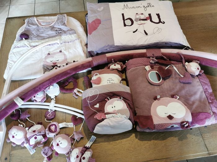 Lot ensemble mam'zelle bou violet chouette