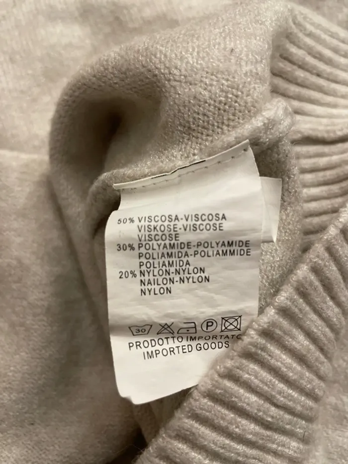 Pull oversize beige col - photo numéro 9