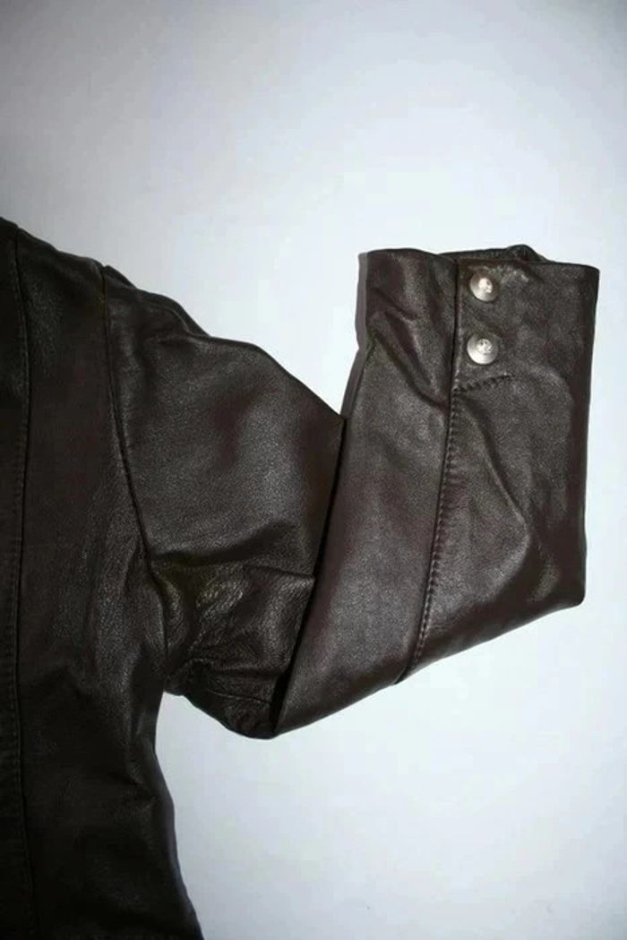 Veste en cuir chocolat Catimini 4 ans - photo numéro 2