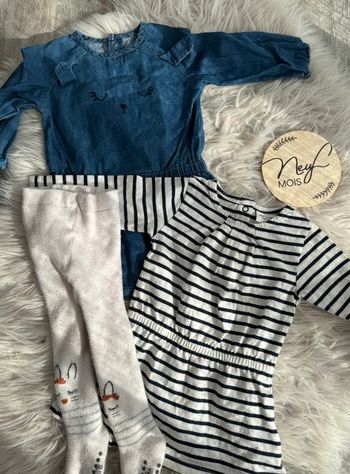 Lot de robe bébé fille 9 mois