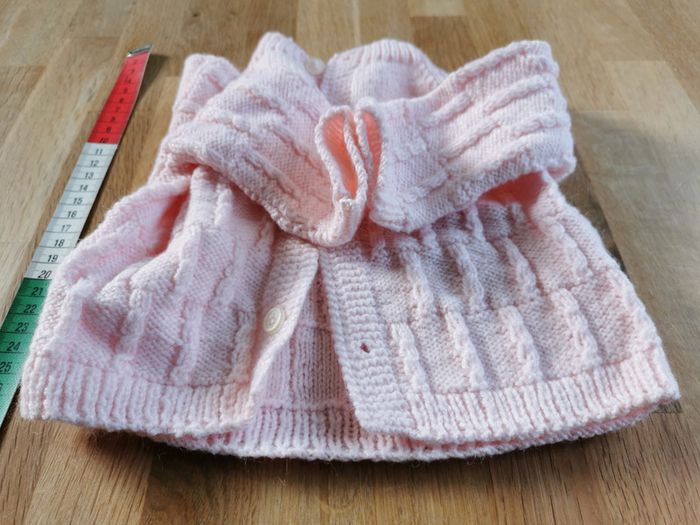 Gilet tricoté rose - photo numéro 3