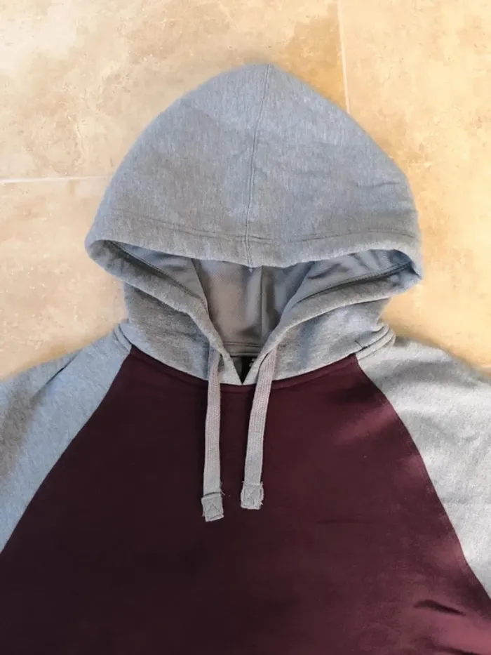 Sweat capuche bordeaux gris starter excellent état XL homme - photo numéro 6