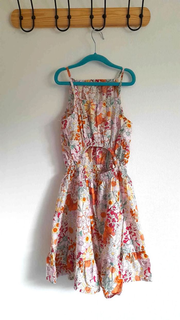 Robe fleurie à bretelles fines H&M 9/10 ans - photo numéro 2