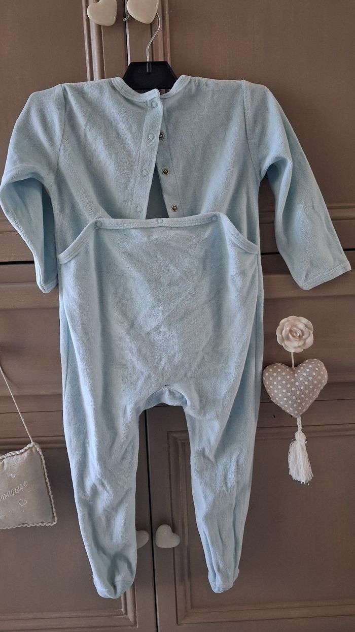Pyjama bleu ciel et broderie 18 mois - photo numéro 2