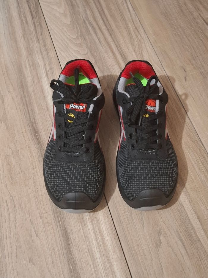 Chaussure sécurité femme enfant travaux travail protection noir rouge - photo numéro 2