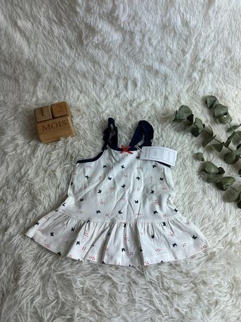 Débardeur blanc bleu rouge orchestra taille 12 mois