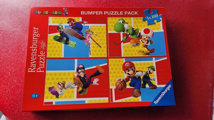 4 puzzles mario 4x 100 pièces