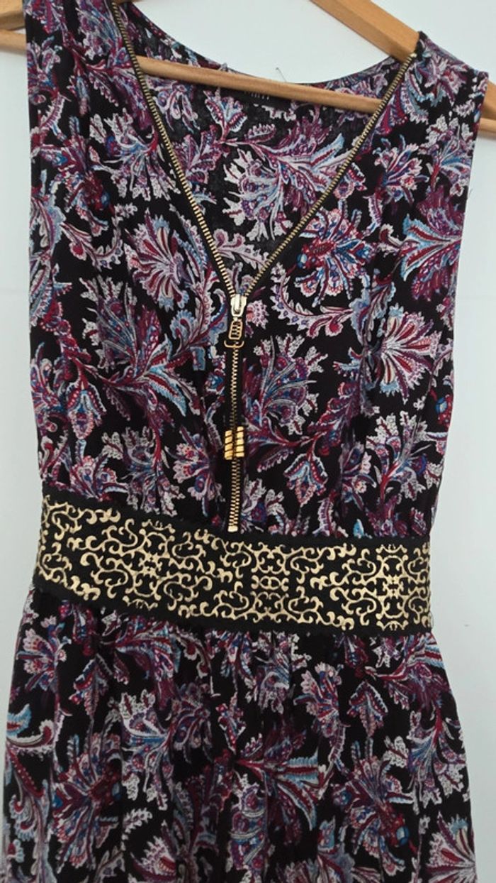 Robe longue mauve et noir - photo numéro 3