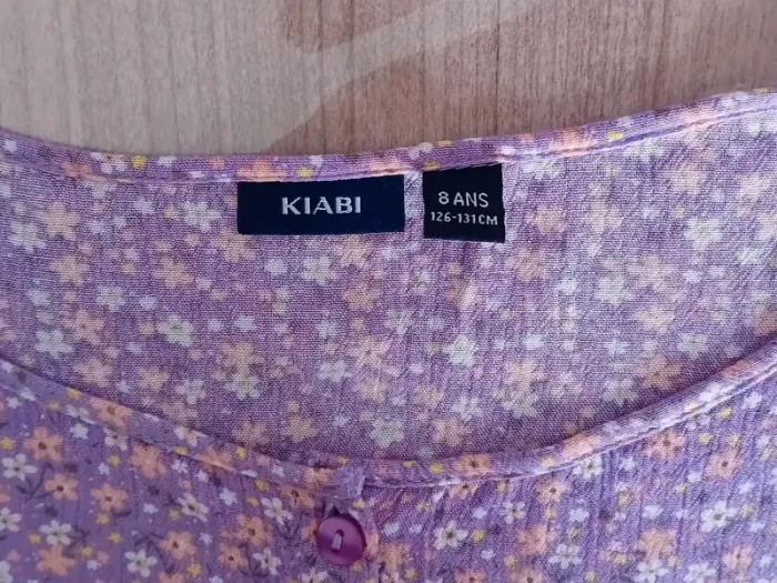 Robe fleurie violet kiabi 8 ans - photo numéro 3