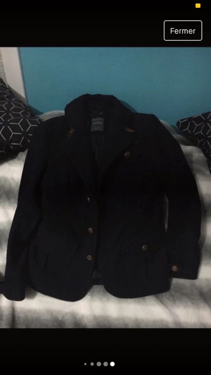 Manteau trench duffle coat homme pull & bear noir  M - photo numéro 5