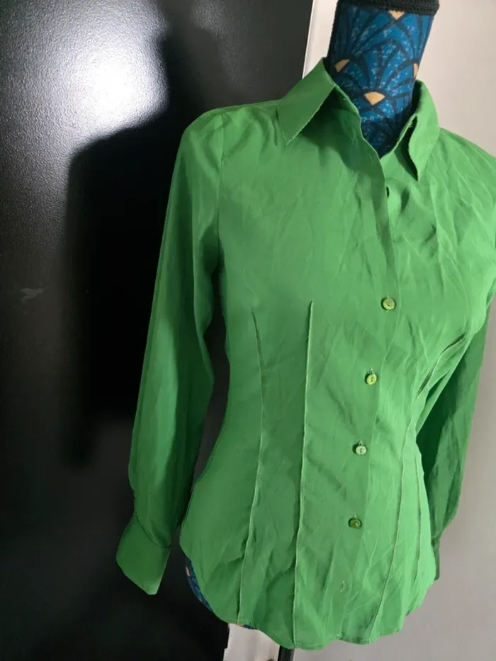 Chemise zara femme verte - photo numéro 2