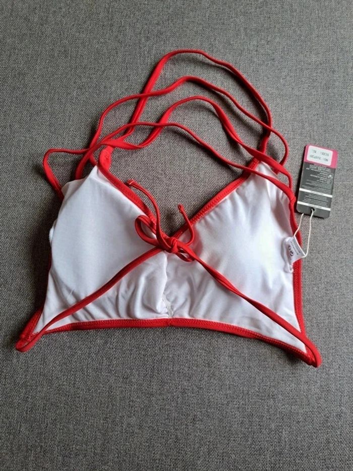 Haut de maillot de bain rouge lacets XL Shekini - photo numéro 2