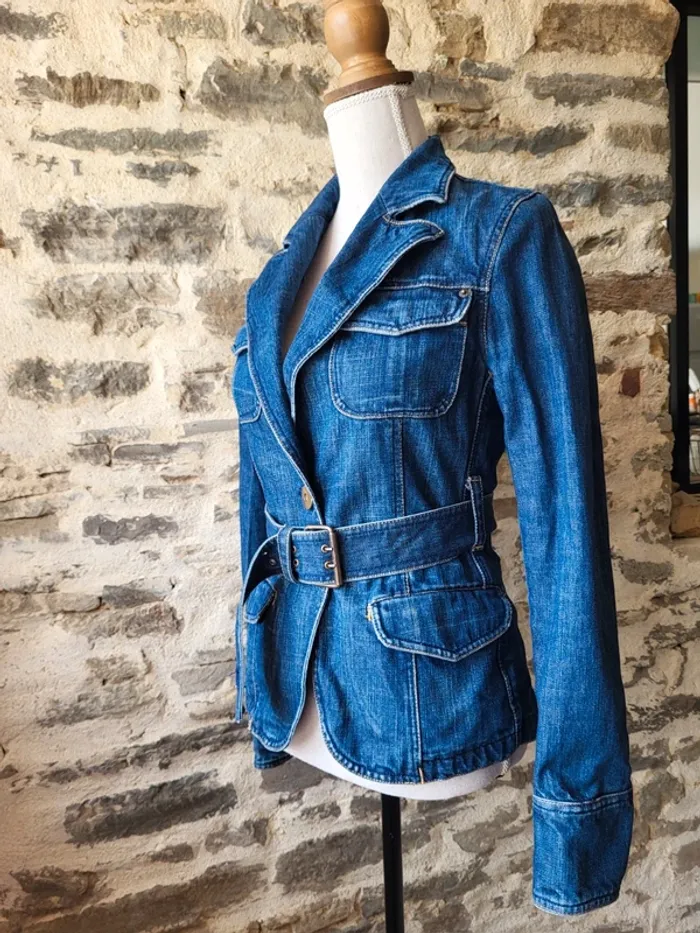 Veste en jean bleue Zara Trafaluc Taille 36 - photo numéro 11