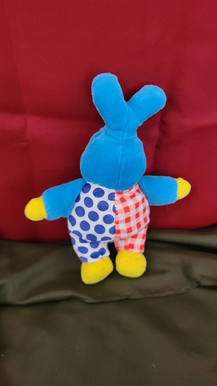 LAPIN PLAYSKOOL DOUDOU JAUNE BLEU ROUGE PELUCHE DE 23 CMS - photo numéro 3