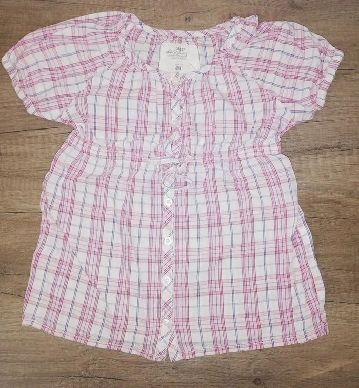 Chemisier ( chemise ) H&M 4 ans à carreaux manches courtes