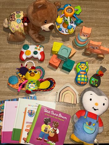 Gros lot jouets premier âge + livres