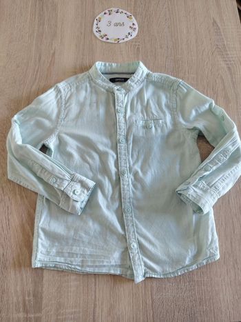 Chemise vert d'eau 3 ans okaidi