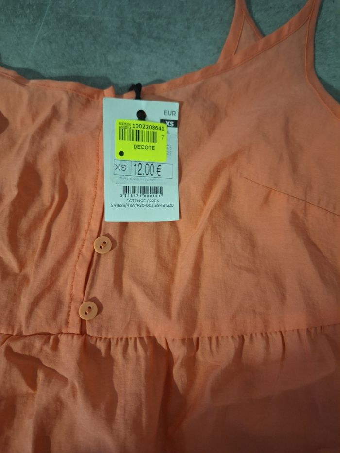 Top à bretelles camaïeu neuf avec étiquette taille xs - photo numéro 2