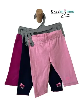 LOT de 3 leggings pour bébé fille taille 3mois