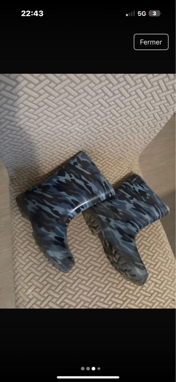 Botte de pluie gemo taille 31 peu porté - photo numéro 3