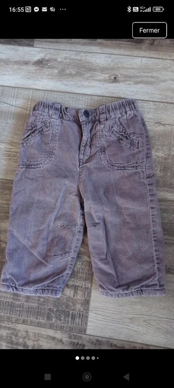 Pantalon chaud grain de blé taille 12 mois