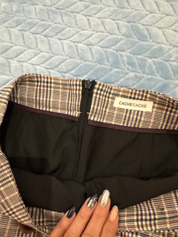 Jupe à carreaux marron - photo numéro 4