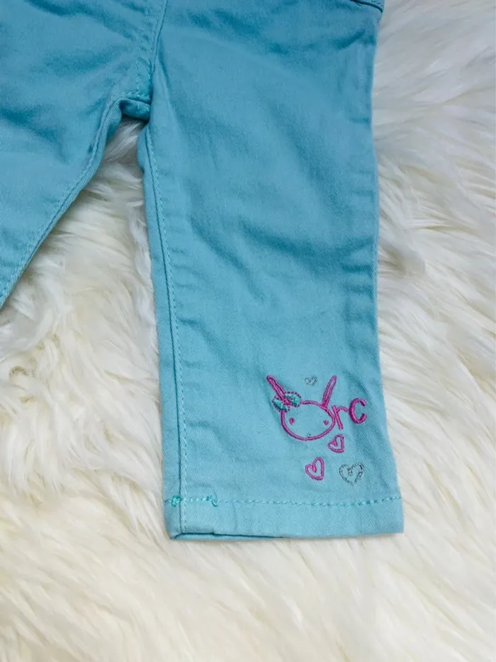 9 mois - pantalon bleu ciel - photo numéro 3