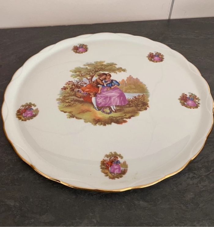 Grande assiette / plat de présentation  porcelaine Fragonard - photo numéro 3