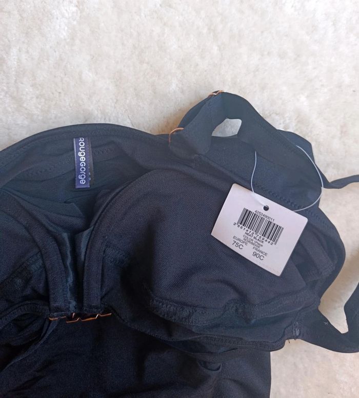 Maillot de bain noir une pièce boucle or RougeGorge 90D neuf chic classe - photo numéro 4