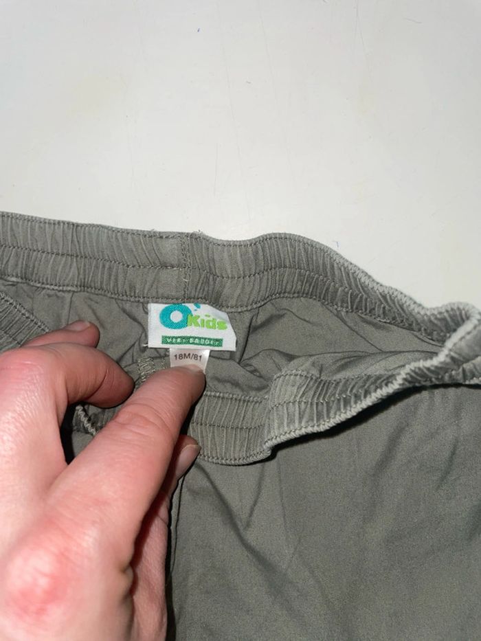 Pantalon fille gris O kids 18 mois - photo numéro 3